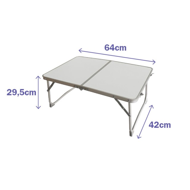 Table Pliable Aluminium Marbueno D13 Assorti Camping et Plage 64X42X29