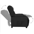 Fauteuil inclinable Noir Tissu