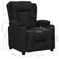 Fauteuil inclinable Noir Tissu