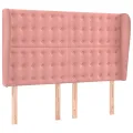 cadre de lit matelas et LED Rose 140x200 cm Velours