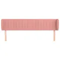 Tête de lit avec oreilles Rose 183x23x78/88 cm Velours