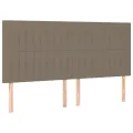 cadre de lit et matelas et LED Taupe 180x200cm Tissu