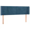 Tête de lit à LED Bleu foncé 147x16x78/88 cm Velours