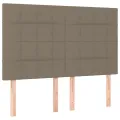 cadre de lit avec matelas Taupe 140x200 cm Tissu