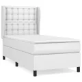 cadre de lit avec matelas Blanc 100x200cm Similicuir