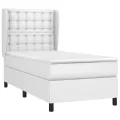 cadre de lit avec matelas Blanc 100x200cm Similicuir