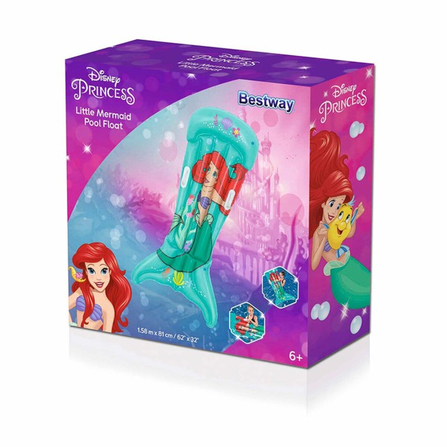 Bestway Luchtbed Disney Zeemeermin Met Handvatten 158x81 cm +6 Jaar Tu