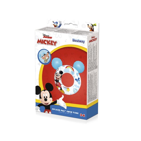 Bestway Flotador Disney Mickey Mouse Con Orejas 74x76 cm +3 a 6 Años