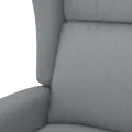 Fauteuil de massage inclinable Gris clair Tissu