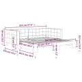 Lit de jour avec lit gigogne rose 100x200 cm velours