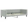 Lit de repos sans matelas gris clair 90x190 cm velours