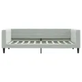 Lit de repos sans matelas gris clair 90x190 cm velours
