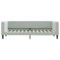 Lit de jour avec gigogne sans matelas gris clair 80x200 cm