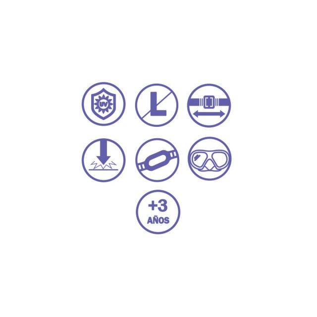 Bestway Kinder-Maske Silikonband Prinzessinnen +3 Jahre Pool und Stran