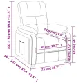 Fauteuil inclinable Gris foncé Tissu