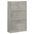 Armoire à chaussures Gris béton 63x24x103 cm Bois d'ingénierie