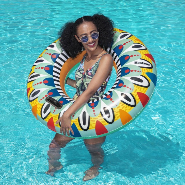 Bestway Flotteur Gonflable avec Poignées Azteca D107 cm +12 Ans Plage