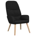 Chaise de relaxation Noir Tissu