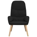 Chaise de relaxation Noir Tissu