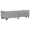 Lit de jour avec gigogne sans matelas gris clair 80x200 cm