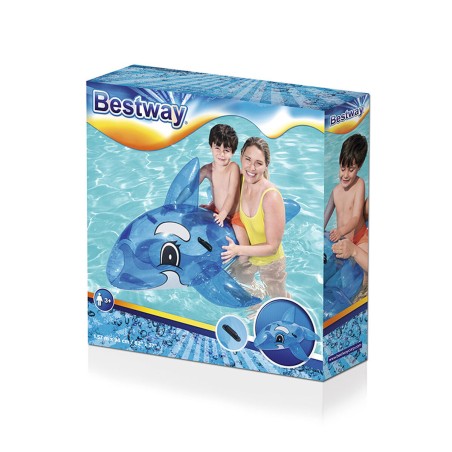 Bestway Opblaasbare Blauwe Walvis Figuur met Handvatten 157x94 cm +3 J