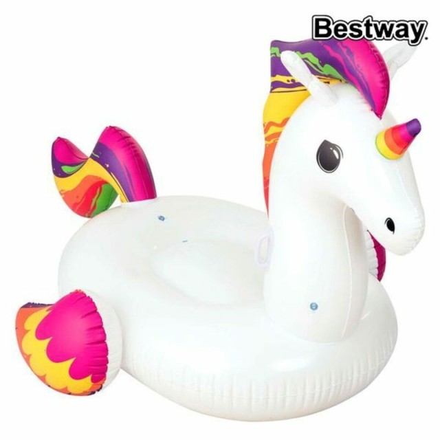 Bestway Figura Gonfiabile Unicorno con Maniglie 224x164 cm Spiaggia e