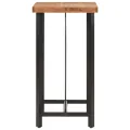 Table de bar 55x55x107 cm bois massif d'acacia et fer