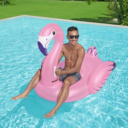 Bestway Opblaasbare Flamingo Figuur met Handvaten 153x143 cm Strand en 2