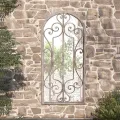 Miroir de jardin Sable 100x45cm Fer pour utilisation extérieure
