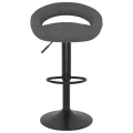 Tabourets de bar lot de 2 gris foncé velours