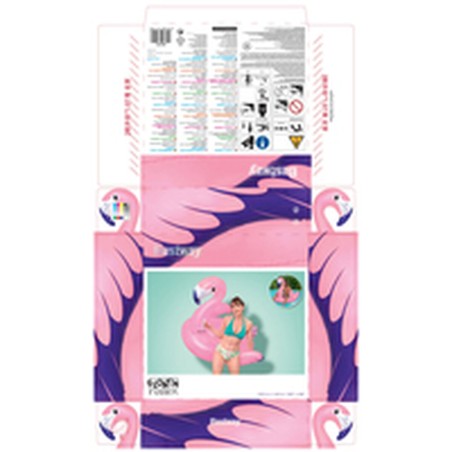 Bestway Figura Hinchable Flamenco con Asas 153x143 cm Playa y Piscina
