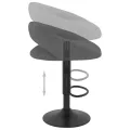 Tabourets de bar lot de 2 gris foncé velours