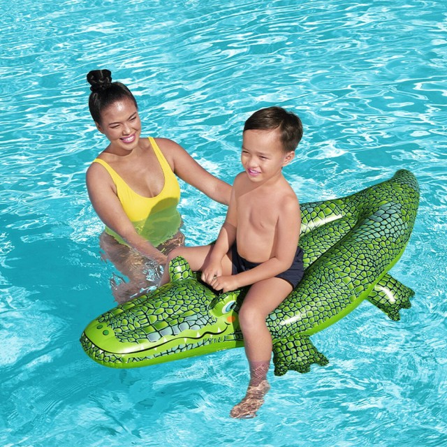 Bestway Crocodile Gonflable avec Poignées 152x71 cm +3 Ans Plage et P