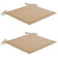 Chaises de jardin avec coussins lot de 2 Bois d'acacia massif