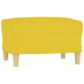 Fauteuil avec repose-pied Jaune clair 60 cm Tissu