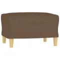 Ensemble de canapés 3 pcs avec coussins Marron Tissu