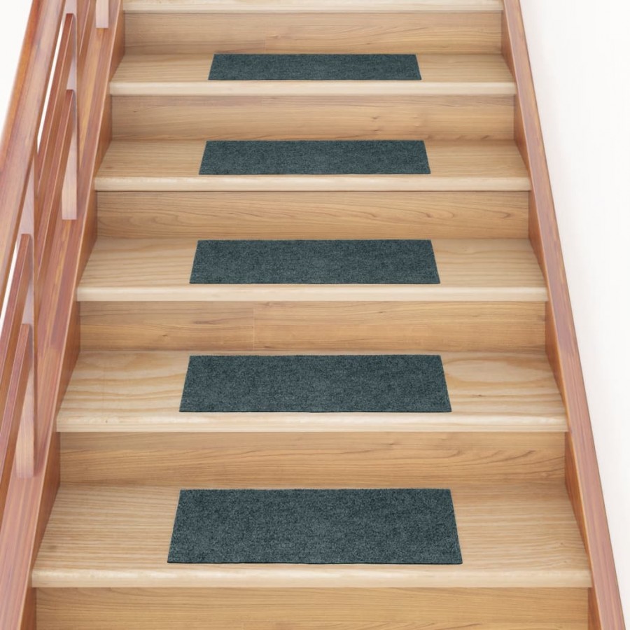 Tapis d'escalier autocollants Rectangulaire 15 pcs 60x25cm Vert