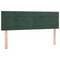 cadre de lit et matelas Vert foncé 140x200cm Velours