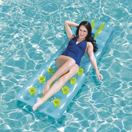 Bestway Luftmatratze "Becher" mit Kissen, verschiedene Farben, 188x71c