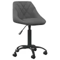 Chaise de salle à manger Gris foncé Velours