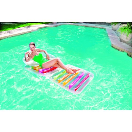 Bestway Sedia Gonfiabile Pieghevole Arcobaleno 201x89 cm Spiaggia e Pi