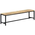 Banc à dîner 160 cm Bois de manguier massif brut