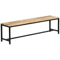 Banc à dîner 160 cm Bois de manguier massif brut
