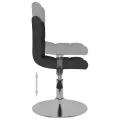 Chaises pivotantes à manger lot de 6 Noir Tissu