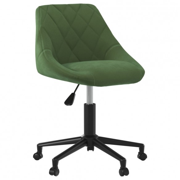 Chaise pivotante de salle à manger Vert foncé Velours