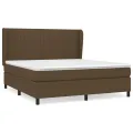 cadre de lit avec matelas Marron foncé 160x200 cm