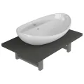 Meuble de salle de bain en deux pièces Céramique Gris