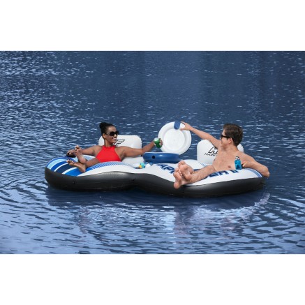 Bestway Dubbele Opblaasbare Wiel met Handgrepen Rapid Rider 251x132 cm 2