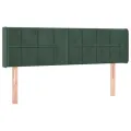 Tête de lit avec oreilles Vert foncé 147x16x78/88 cm Velours