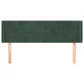 Tête de lit avec oreilles Vert foncé 147x16x78/88 cm Velours